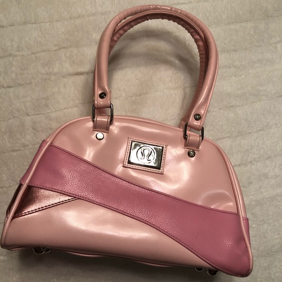 lululemon athletica Handbags - LULULEMON bowler style bag 3 tone pink vinyl